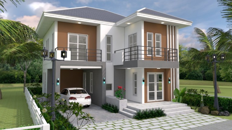Simple awesome two-storey house design - House And Decors